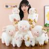 With Bell Plush Sheep Toy Soft Plush Sheep Throw Pillow Lucky Stuffed Sheep Animal  New Year Decor