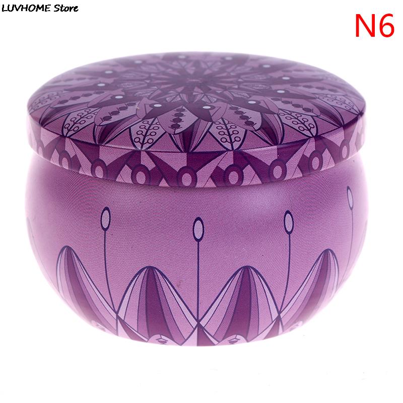 Retro Luxury Candle Jars Holder Storage Case Empty Tin Box Round Container with Lid Small Diy Candle Making Wedding Sweet Gifts
