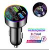 Car FM Transmitter Handsfree Car AUX Radio Modulator MP3 Player with Volt display 66W Dual PD Type-C USB Super Fast Charge