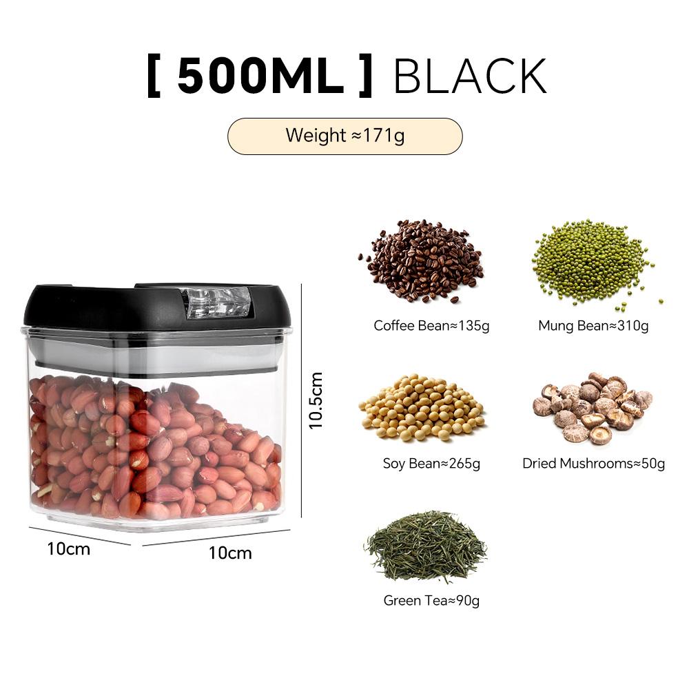 500-800ML Kitchen Transparent Food Storage Large Sealed Box Noodle Cans Box Snacks Dry Goods Tea Storage Can Container