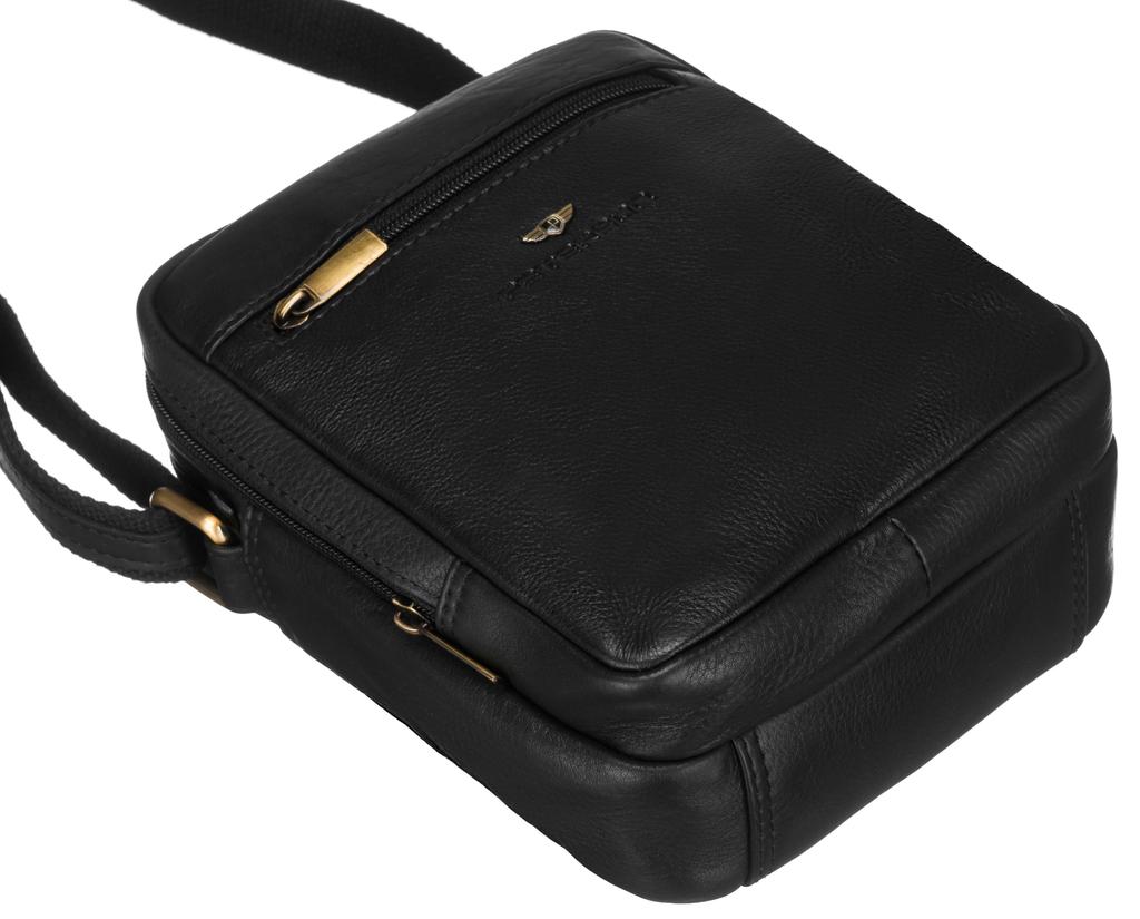 Men's messenger bag made of natural leather - Peterson