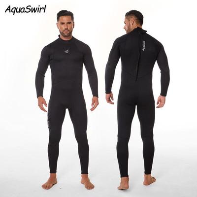 Long-sleeved Diving Suit Men Warm Cold 3mm Wet Swimming One-piece Snorkeling Surfing Rear Zipper