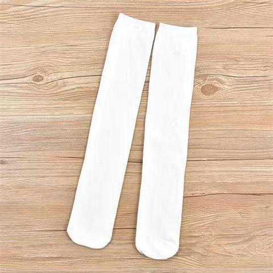 

Детские летние носки средней длины - Тонкие, полосатые, белые носки для мальчиков и девочек, длиной до колена, идеально подходят для выступлений. Medium (126-140cm)