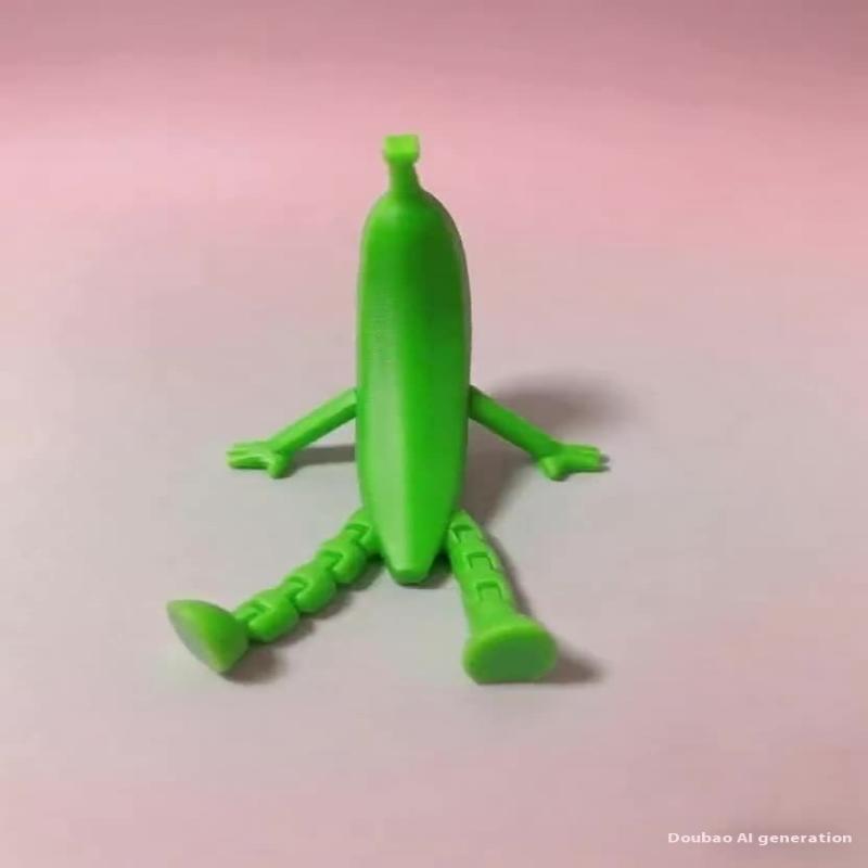3D-gedruckte Spielfigur Bananenmodell Bewegliche Gelenke Simulationsschlange Büro-Desktop-Ornament Osterbasteln Geschenk