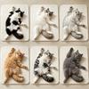 Water-absorbing Cute Cat Floor Mat Non-slip Floor Mat New Bathroom Carpet  Living Room Tea