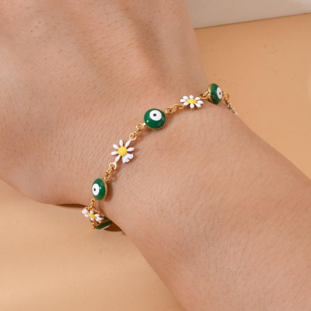 Of Evil Eye Flower Charm Bracelet Eye Bracelet Amulet for Warding Off Evil Warding Off Evil Preventing Energy and Attracting Positive Energy [Magic