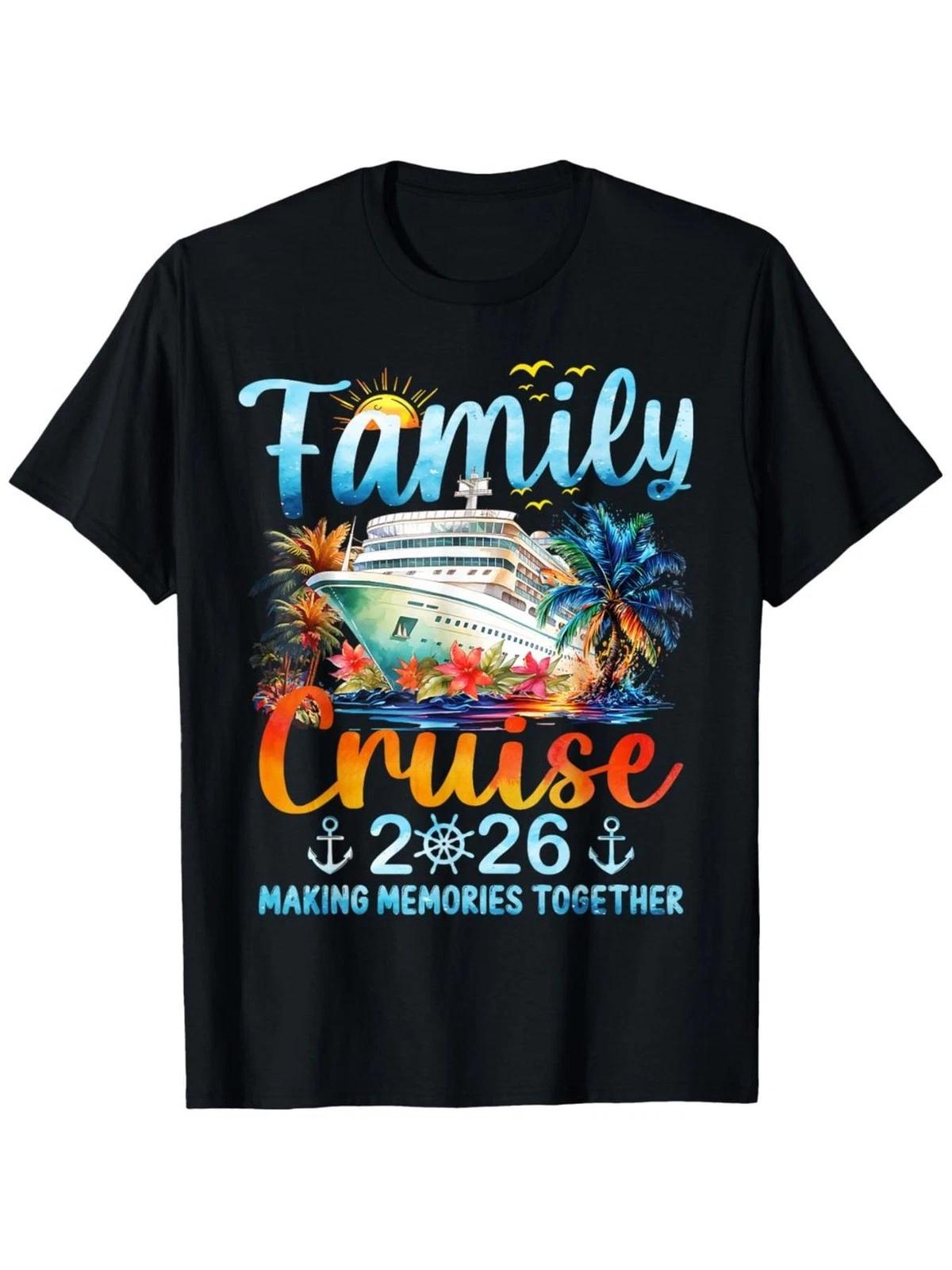 Family Cruise 2026 T-Shirt | Tropical Vacation & Memory Making Graphic Tee L
