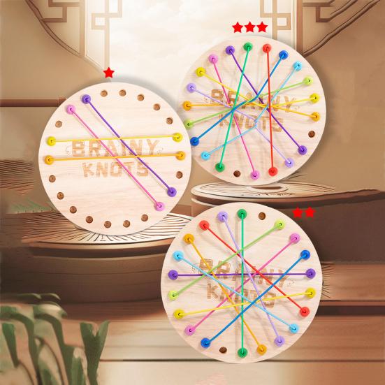 1 Set Seilentwirrungsspiel für Kinder, verdrehte Seilknoten, Herausforderungsbrettspiel, Logikdenken, interaktives pädagogisches Spielzeug zum Abhängen elastischer Seile