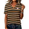 Women's V-Neck Loose Fit Halloween Print T-Shirt for Casual Wear