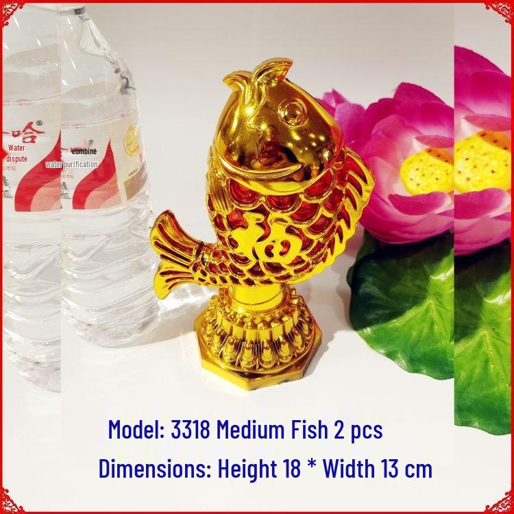 Red Lanterns for Lunar New Year and Qingming, Battery-Operated Everlasting Prayer Lamp