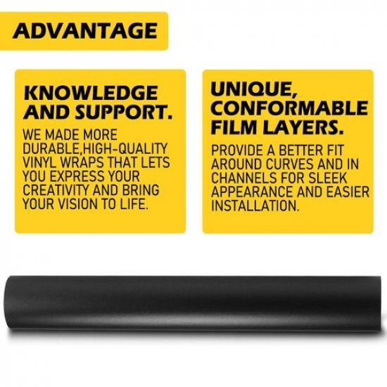 Wysokiej jakości matowa czarna folia winylowa do oklejania samochodów Naklejka Bąbelki Wolna Uwalnianie Powietrza EV