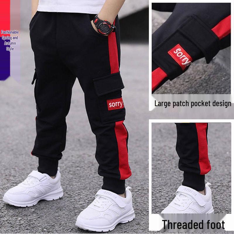 Jungen Cargo Hose: 2025 Frühling/Herbst Stil - Lässige lange Hosen für Kinder