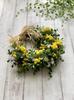 Mimosa Spring Wreath Artificial Flower Natural Wreath W25cm X H25cm X 7cm Mimosa Spring Wreath Lulu's Size Lulu's-2096