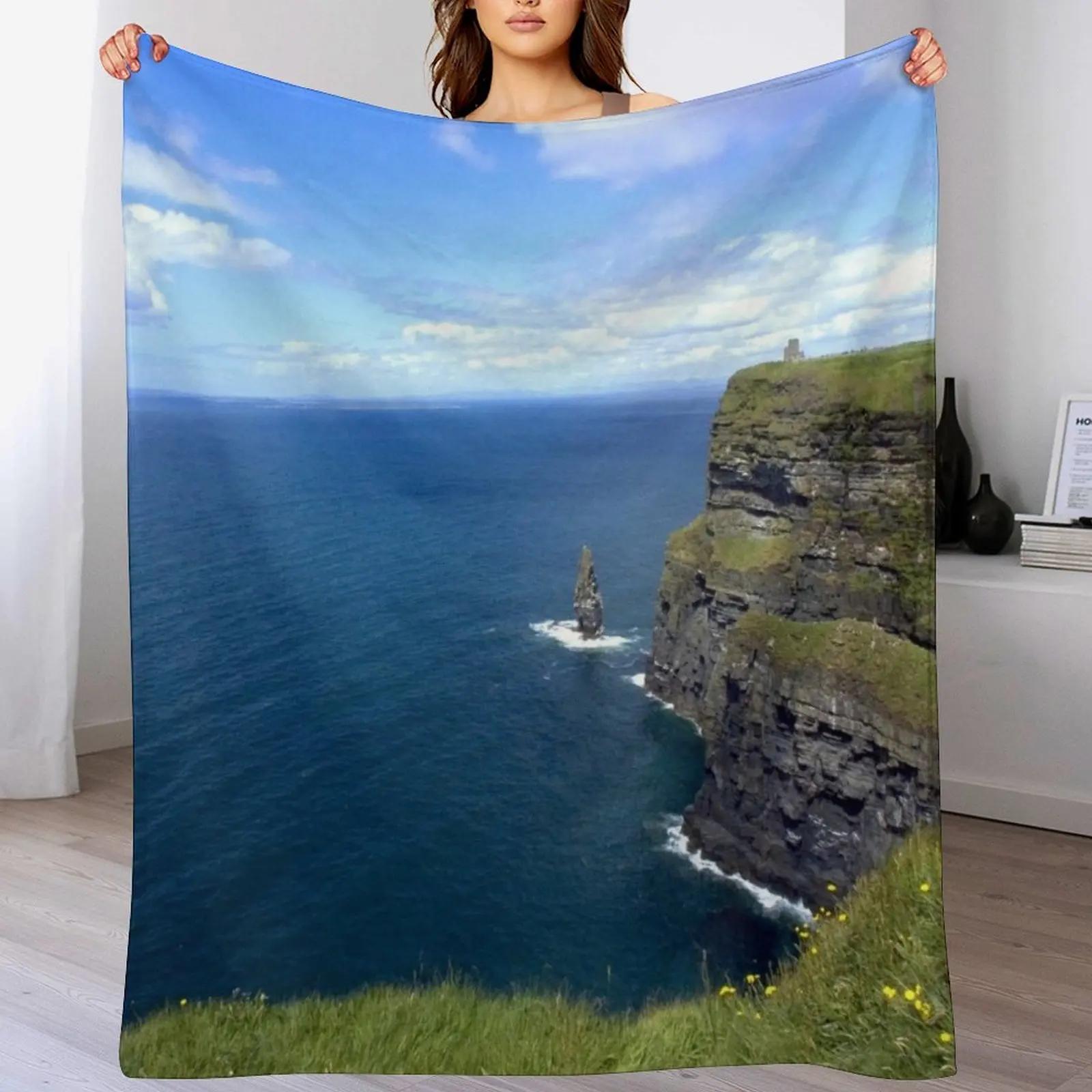 Cliffs of Moher Throw Blanket Mens Soft Warm Throw Blanket for Couch 102x76cm(40x30in)