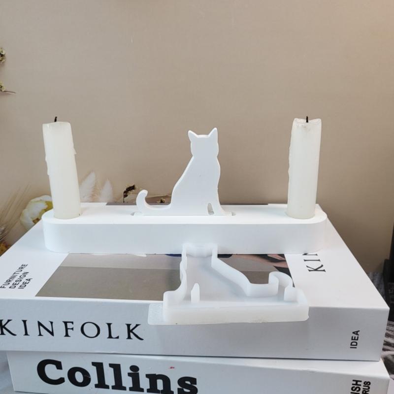 Cats Resin Molds Dog Silicones Molds for Making Tealight Holder Decorations Holiday Gift Room Decorations DIY Craft