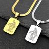 Religiöser Jungfrau Maria Anhänger Halskette für Frauen Männer Edelstahl Gold Silber Farbe Madonna Christliche Kette Halsketten Schmuck