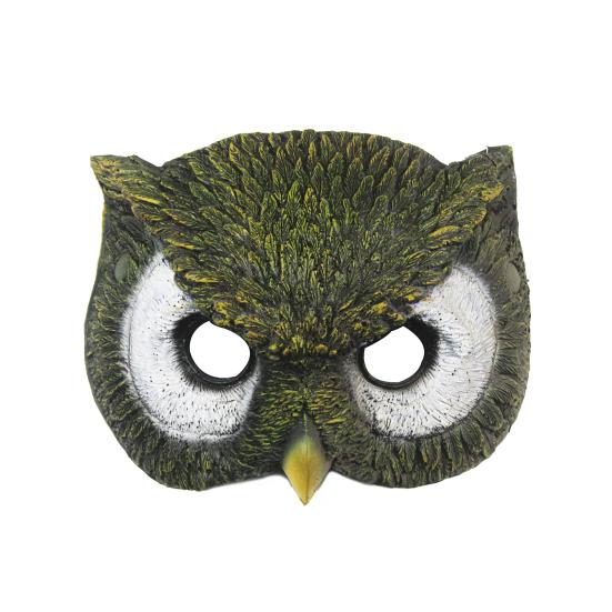 Owl Masque Realistic Half-covered Owl Masque Easy To Wear Dress-Up Masque with Elastic Bands for Halloween Costume Parties