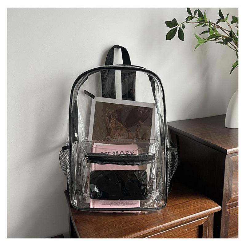 Summer new fashion trend large capacity practical simple clean transparent PVC backpack