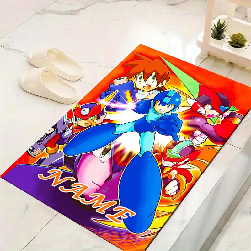 Custom 1Pc Superhero Mega Man Adventure Rug Office Carpet Indoor Outdoor Entrance Doormat Nonslip Soft And Comfortable Living Room D2915179