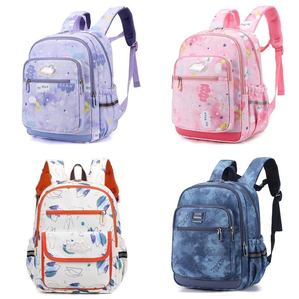 Cute And Fun Durable Nylon School Backpack For Boys And Girls With Comfortable Arm Straps And Cartoon Print