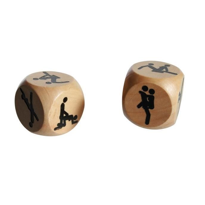 Dé Kamasutra - Kamasutra - 6 Positions - Adulte - Marron - Bois