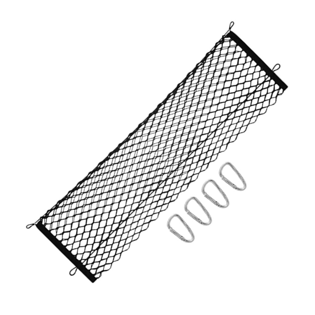 Large Storage Net Efficient & Secure Fixation Rear Cargo Net Reliable Organizers Polyester for Neat Trunk Organization
