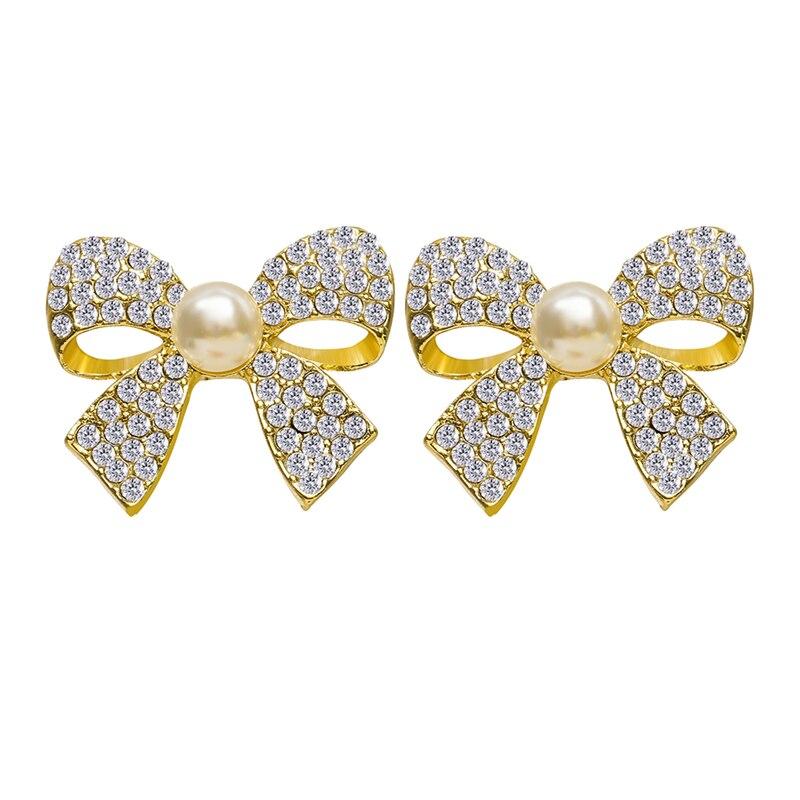 iF ME Korean Flower Stud Earrings For Women Girls Fashion Acrylic Bow Earrings Wedding Jewelry Accessories