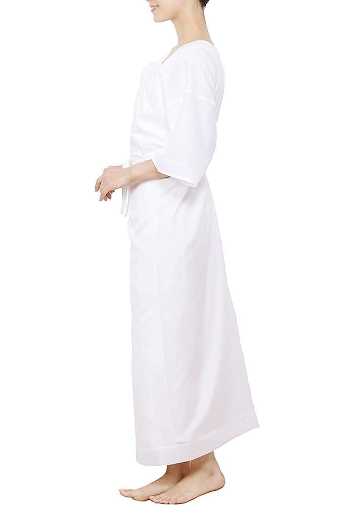 KYOETSU Women's Washable Kimono Undershirt/Slip, White, Year-Round, Size 01 (Free Size)