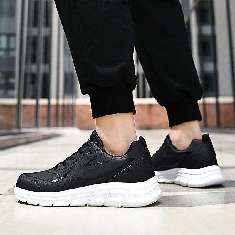Pring/Autumn Men's Casual Shoes, Large-Size, Ultra-Lightweight Leather, Multifunctional Outdoor Running and Fitness Shoes