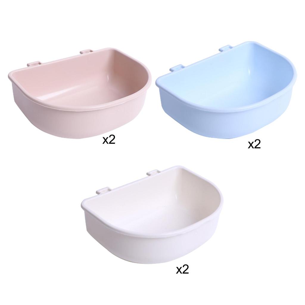 2Pcs Crate Dog Bowls Easy to Mount Water Feeder Dish for Wire Cages or Crates