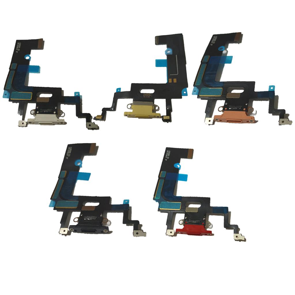 1xUSB Charging Port Flex Cable w/ Mic Replacement for iphone xr White