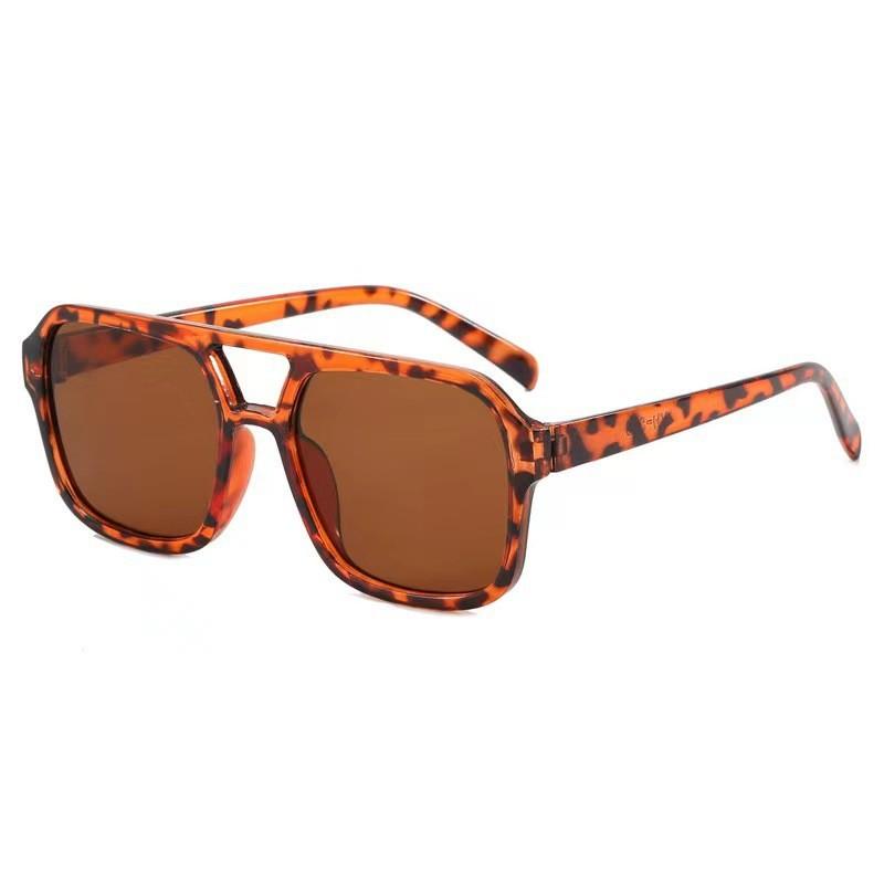 Retro simple marine sunglasses men's and women's fashion travel accessories glasses new square double beam sunglasses
