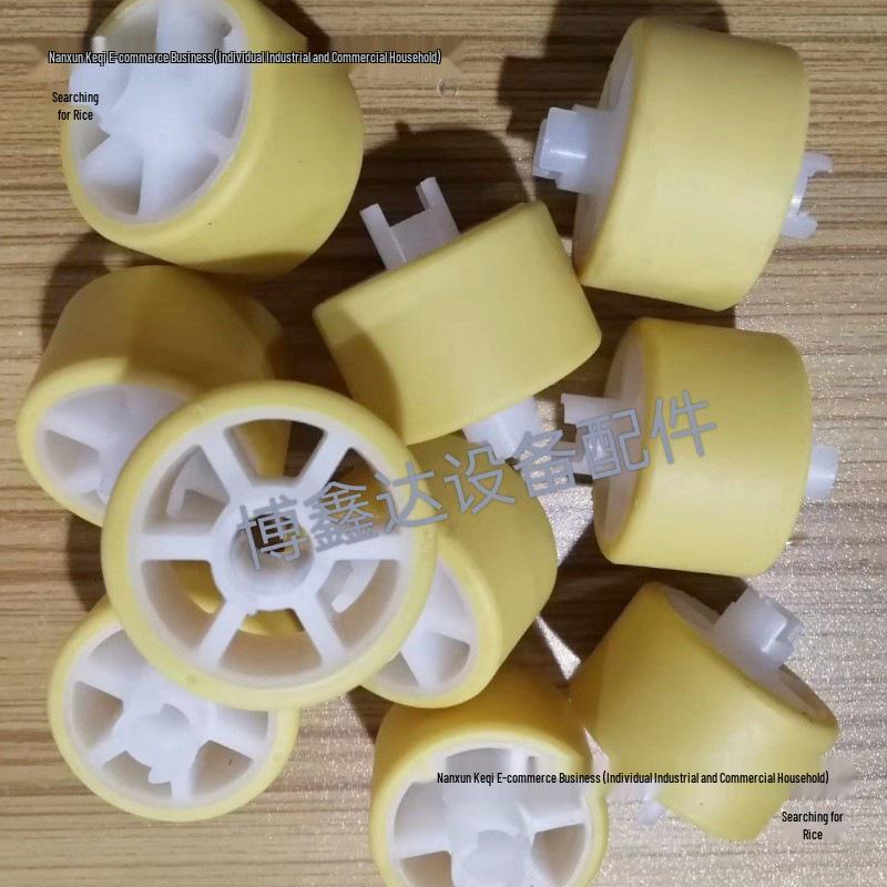 Wide-edge Rubber-coated Wheel Piece: Smooth and Soft Rubber Roller, Acid and Alkali Resistant, Corrosion Resistant (22/30/32/40 Sizes).