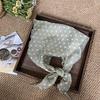 Headscarf summer women's pastoral polka dot silk scarf high-end sense multi-purpose neck protection small scarf triangle scarf scarf women