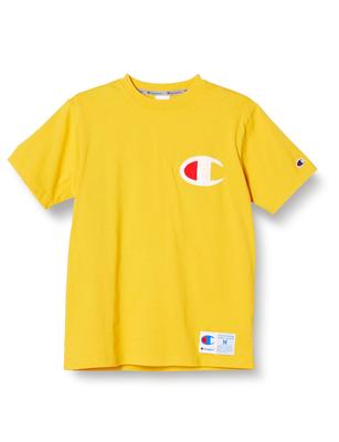 T-Shirt, Short Sleeve, 100% Cotton, Standard, Big C Logo Applique, Jock Tag, Short Sleeve T-Shirt, C3-R304, Men's, Gold, S