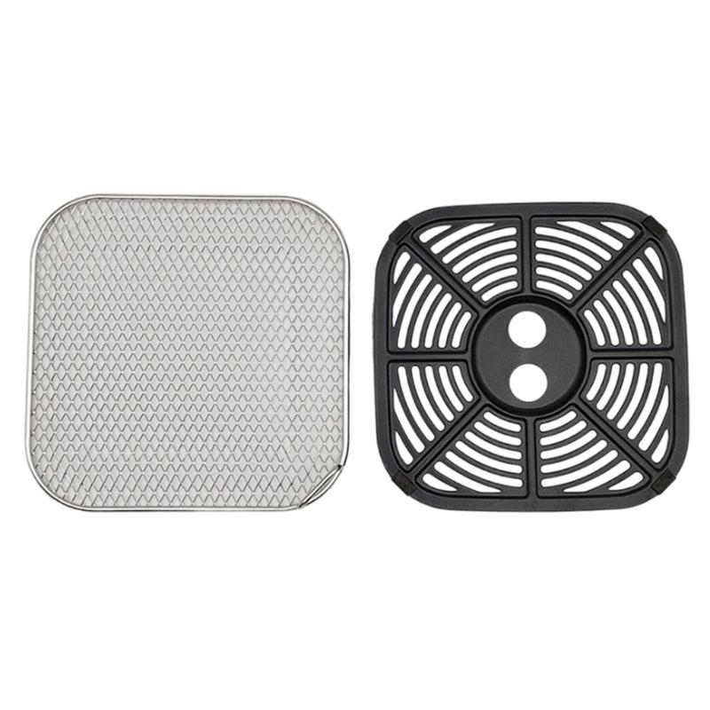 Square Air Fryers Grill Pan Cooking Mats Air Fryers Tray Grilling Plate For Quick And Even Heating Easy To Install