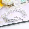 Fashionable personalized jewelry plated with 925 silver, exquisite large faucet TO buckle bracelet for men