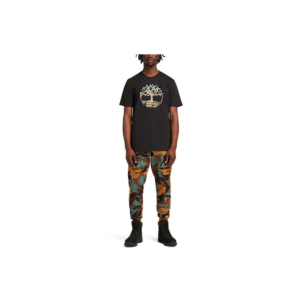 Timberland Outdoor Casual Camouflage Tree Comfort Printed Short Sleeve T-Shirt Men Tops Black A441R-001
