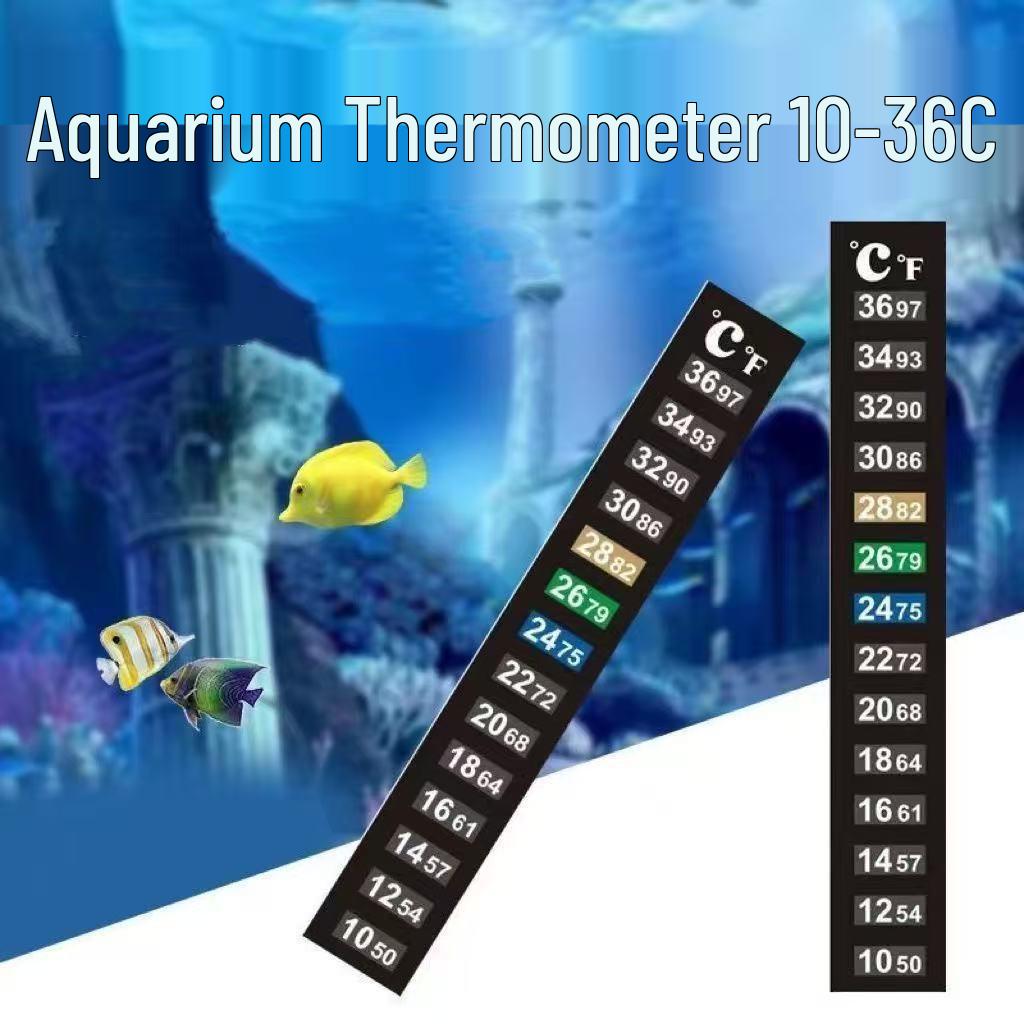 

Термочутливий акваріумний термометр-наклейка, що змінює колір, 10-36°C, рідкокристалічна наліпка для тераріумів з черепахами.