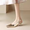 Fashion 2024Designer Summer Silvery Women Sandals Fashion Shallow Singbacks Slip On Shoes Ladies Outdoor Party Dress High Heel Sandalias