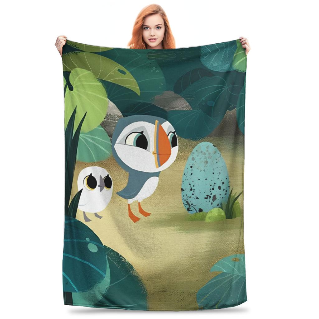 Puffin Rock Zeichentrick   Flaneldecke  Tolle Überwurfdecke für Bett Sofa Couch 200x150cm Teppichstück
