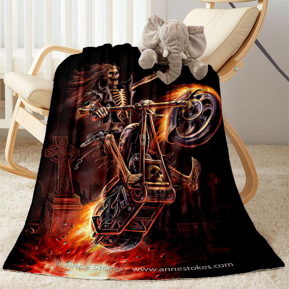 Gothic Style Blanket Soft & Cozy Great for Bedding Picnics Livingroom Four Seasons Multipurpose Digital Print Birthday Christmas Gift Blanket