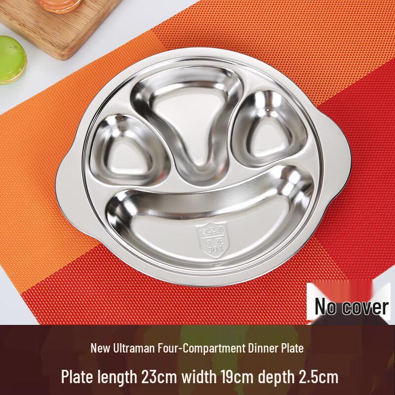 Kids Stainless Steel Cartoon Divided Meal Plate