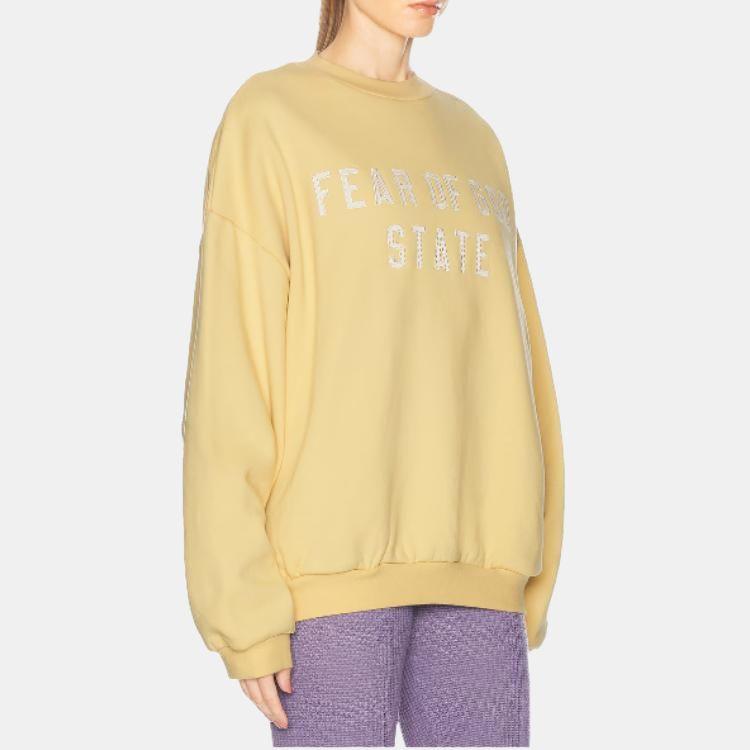 Fear of God Essentials Heavy Fleece Crewneck Amber Men Tops Yellow 192BT246233F