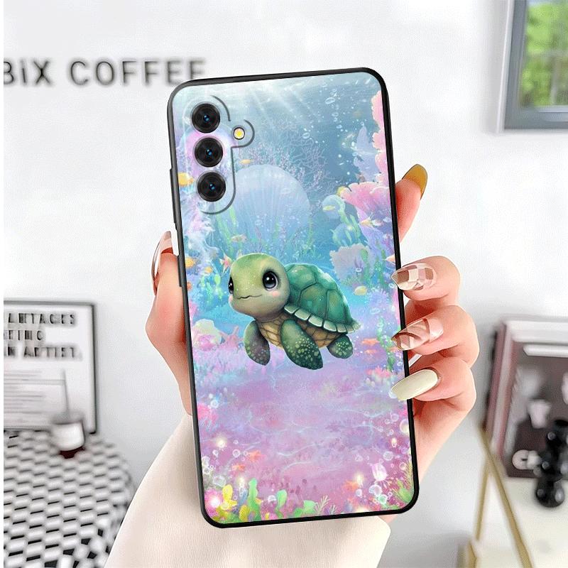 Cartoon Ocean Sea Turtle Soft Phone Case for Samsung A17 A37 A57 A16 A26 A36 A56 A15 A25 A35 A55 A14 A24 A34 A54 A13 A23 A33 A53