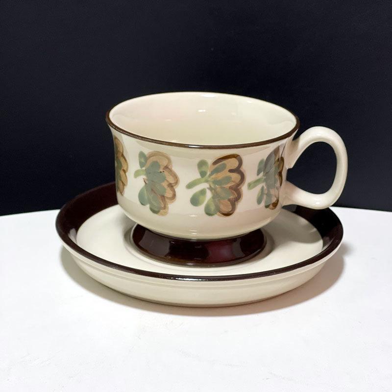 Small Fresh Hand-Painted Bubble Coffee Cup And Saucer, Underglaze Colored Ceramic Afternoon Tea Cup And Saucer Set, Exquisite Souvenir