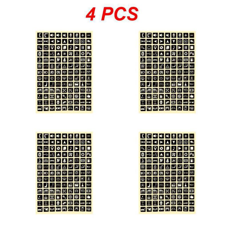 1~8PCS Univerzální samolepka tlačítka do auta Světelná nálepka Noční záře Kolébkový spínač Štítek Obvodový panel Popisky Multifunkční tlačítkový spínač