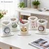 {Winter4} Plush Lined Glasses Holder Cute Animal Design Faux Leather Desk Pen Case Organizer For Bedside Table Protect Glasses