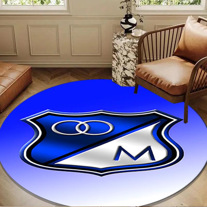 Blue Shield Emblem Millo-narios Round mat Home Decor, Chair rug For livingroom,Bedroom, doormat home decor Birthday Gift Christmas Gifts