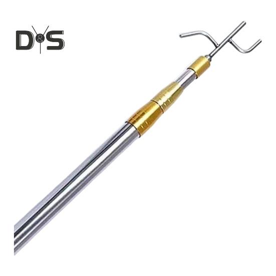 

Телескопический захват из нержавеющей стали с крюком для захвата, съемник для штор, сушилка для одежды, съемник для рыболовной сети, портативный грузовой захват для дома 150 - mm чёрный